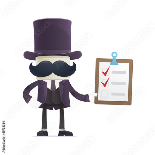 Vector: funny cartoon illusionist funny cartoon illusionist