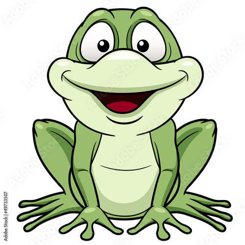 Vector: illustration of Cartoon green frog illustration of Cartoon green frog