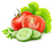 Fresh vegetables isolated on white