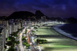 Copacabana Beach at night, Rio de Janeiro, Brazil
