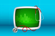 Vector: vector illustration of stethoscope with ECG monitor vector illustration of stethoscope with ECG monitor