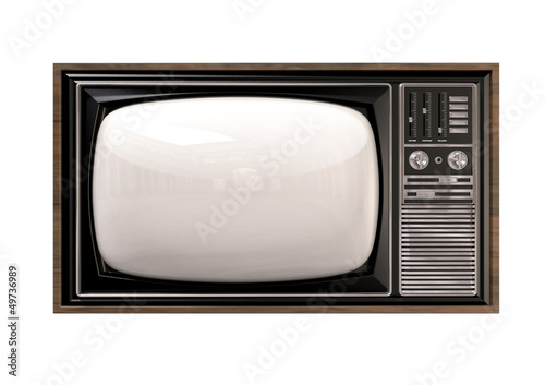 Photo: Vintage TV Isolated Front Vintage TV Isolated Front