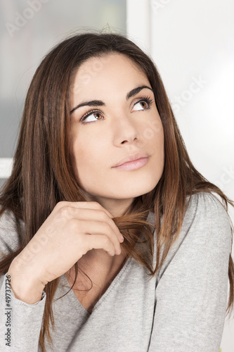 Photo: woman looking up woman looking up