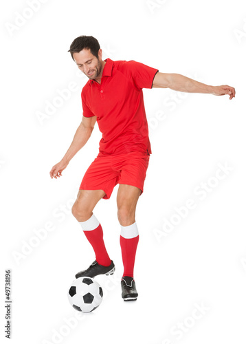 Photo: Portrait of soccer player Portrait of soccer player
