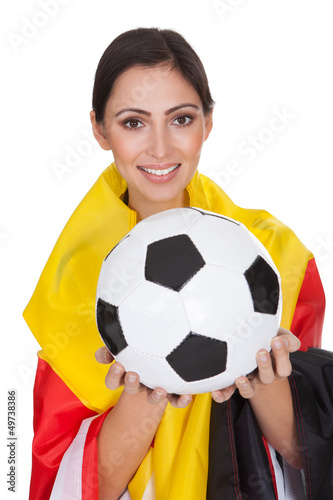 Photo: Happy Female German Supporter Happy Female German Supporter