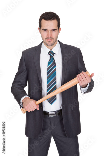 Photo: Gangster with baseball bat Gangster with baseball bat