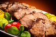 Roasted meat and vegetables