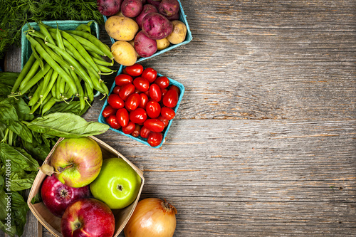 Photo: Fresh market fruits and vegetables Fresh market fruits and vegetables