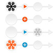 abstract arrows with bubble