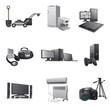household appliances icon set