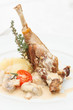 Duck leg roasted with potato