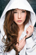 hoodie brunette