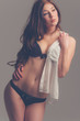 lingerie brunette