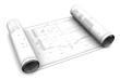 Illustration: 3d blueprint roll 3d blueprint roll