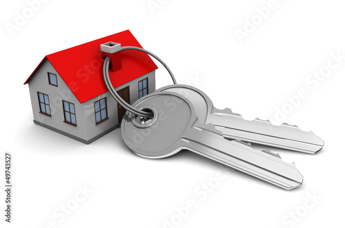 Illustration: house with keys house with keys