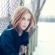 portrait of a beautiful girl on the streets