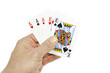 Poker player holding full house