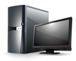 Computer with monitor