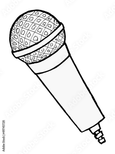 Vector: hand drawn, cartoon, vector illustration of microphone hand drawn, cartoon, vector illustration of microphone