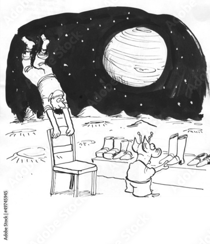 Illustration: Alien offers gravity boots Alien offers gravity boots