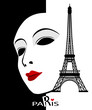Paris cards as symbol love and romance travel