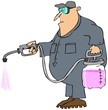 Man spraying chemicals