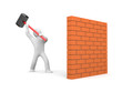 Man smashes wall
