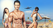 Young people on the beach
