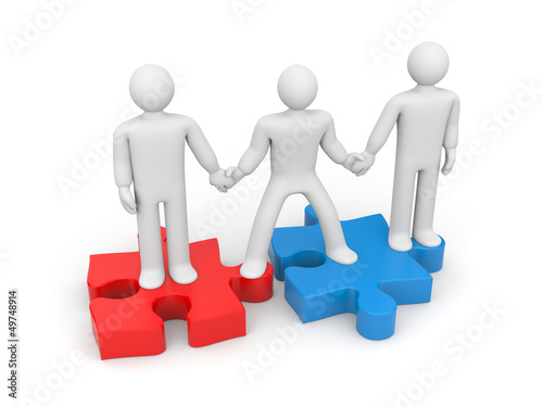 Illustration: Partnership. Helping hand Partnership. Helping hand
