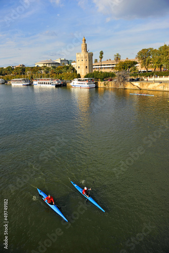 Photo: Sevilla, Torre del Oro y río Guadalquivir Sevilla, Torre del Oro y río Guadalquivir