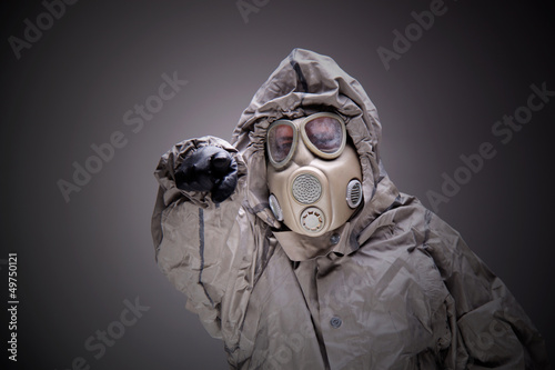 Photo: Man in protective mask Man in protective mask