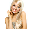 Beautiful Blond Girl isolated on a White Background