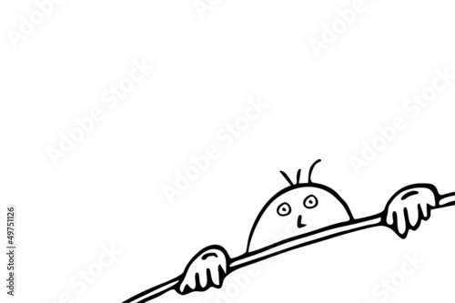 Illustration: Blick über Mauer... Blick über Mauer...