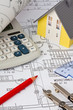 Bauplan eines Wohnhauses. Hausbau