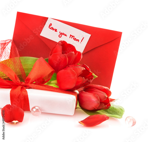 Photo: Red tulips for mother Red tulips for mother