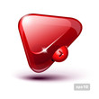 Abstract Glass Triangle Banner Red