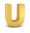 buchstabe letter U gold vertikal