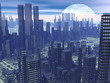 Futuristic city - 3D render