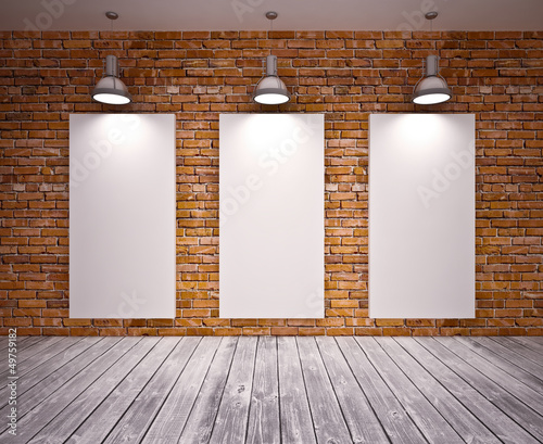 Illustration: banner on wall banner on wall