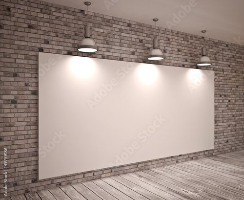 Illustration: banner on wall banner on wall