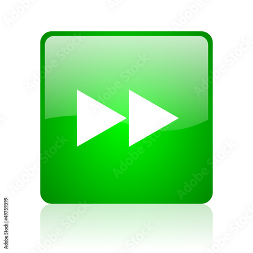 Illustration: scroll green square web icon on white background scroll green square web icon on white background