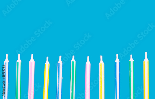 Photo: birthday candles in a row birthday candles in a row