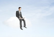 businessman on cloud