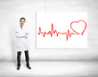 doctor and cardiogram
