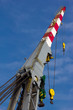 A detail of one of the worlds largest mast-cranes