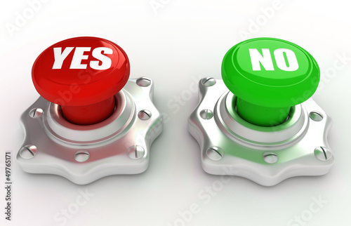 Illustration: Yes and No buttons Yes and No buttons