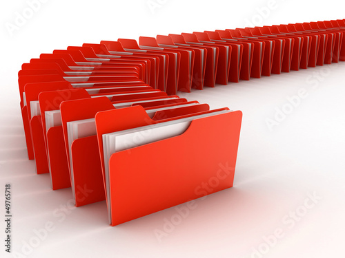 Illustration: folders in rush 3d concept - many folders folders in rush 3d concept - many folders