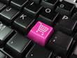 Shopping cart symbol at the computer key