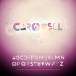 Abstract swirly creative Alphabet, vector Eps10 illustration.