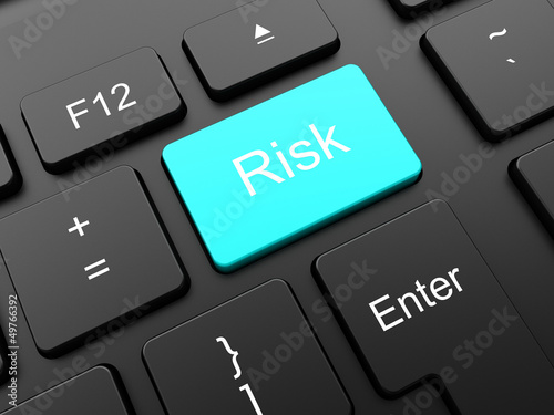 Illustration: risk button on the keyboard risk button on the keyboard